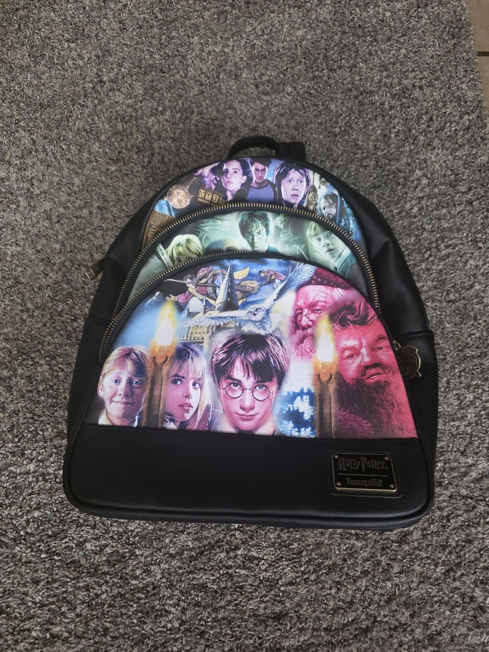 Loungefly Black Multi-Character Printed Backpack